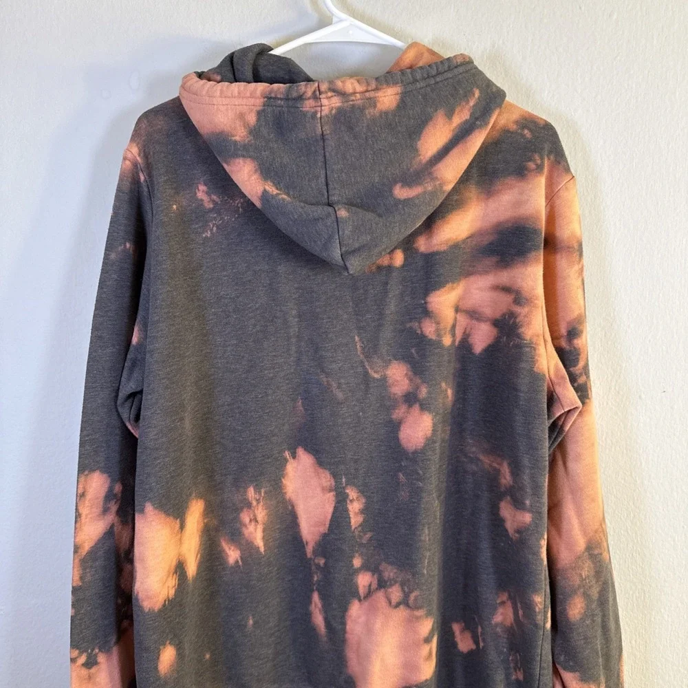 The North Face Gray Pullover Hoodie Mens L‎ Sweatshirt Activewear Y2K Tie Dye